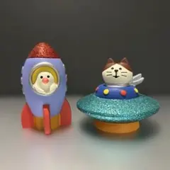 コンコンブル デコレ　ロケット文鳥・UFO猫