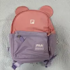 （新品未使用）FILA キッズリュック 耳付き ピンク・パープル