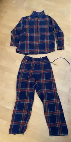 ユニクロ　フランネルチェック柄パジャマセット M