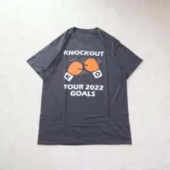 プリントTシャツ グレー XL相当 古着 ボクシング
