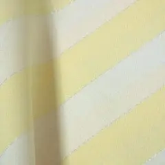 特別セール●布 パステル調ボーダー柄 ラメ 幅145×50cm 薄黄×オフ