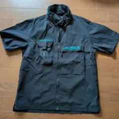 【 AVIREX 】ショートスリーブ 半袖ブラックジャンパー 2XL ライダー