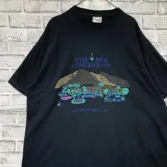 USA製90sヴィンテージTシャツ！シングルステッチ　ブラック半袖古着XL728