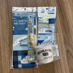 【新品未使用】 サンリオ 新幹線 巾着袋 お箸 コップ セット ランチ 保育園