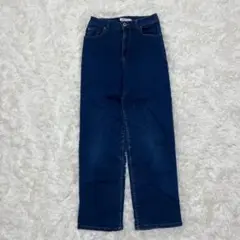 Samansa Mos2 blue デニム バックル付き ストレート インディゴ