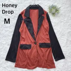 Honey Drop　テーラードジャケット　オレンジ系　1つボタン　M　1713
