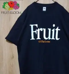 フルーツオブザルーム 古着 Tシャツ ビッグロゴプリント 黒 ブラック L