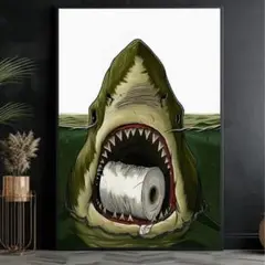 インテリア　ポスター　ジョーズ　映画　ホラー　トイレ品　カフェ　オフィス　A3