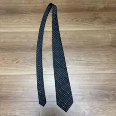 黒 ドット柄 スリムタイ