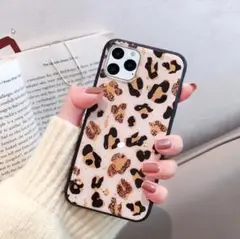 ☆iPhone11Proケース、レオパード柄、ラメ入りブラウン☆茶色豹柄、6用他