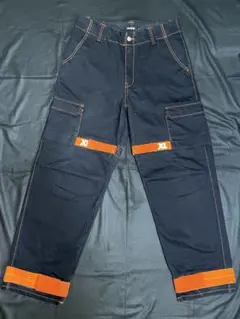 XLARGE カーゴパンツ　ブラックオレンジ　32