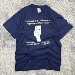 JERZEESユナイテッドウェイ チャリティTシャツ/アメリカ古着/ネイビー
