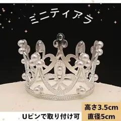 シルバー　ミニティアラ　ケーキ ぬいぐるみ 王冠 ティアラ　撮影