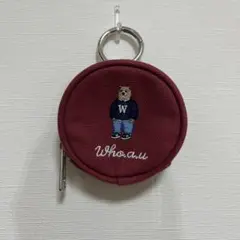 Who.a.u ポーチ　バーガンディ