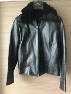 【極美品・希少】ANTEPRIMA　ラムレザー　ジャケット　パーカー　黒　L AVIREX - 超激レア/廃番【アヴィレックス】トップガン