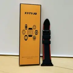【XYTYJQ】　Apple watch バンド　ブラック　レッド