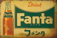 新品 ファンタ 看板 ブリキ レトロ ポスター ドリンク 雑貨