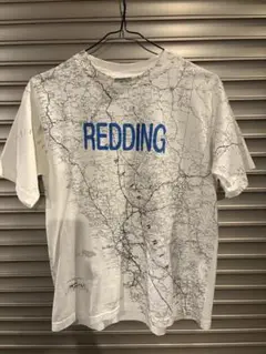 古着 90s USA製 マップ 地図 モノクロバL 総柄 ヴィンテージ　コットン