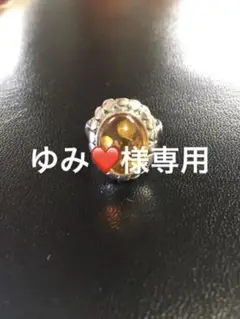 琥珀 silver ring silver925 15号