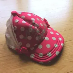ピンク 水玉模様 キャップ ミキハウス