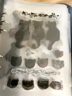 クリアスタンプ動物7枚セットꕤ*.゜