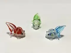 ガラス細工　金魚　3個セット①