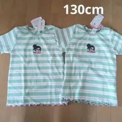ディズニー　ボーダーTシャツ　トップス（半袖）2枚セット　双子