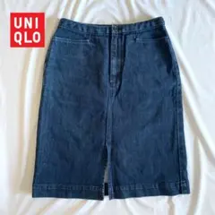 未使用級✨UNIQLO デニムスカート タイトスカート ストレッチ インディゴ