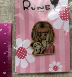 内藤ルネRune 女の子とパンダのピンバッジ　新品・未使用