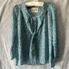 美品！ROPE 花柄 五分袖ブラウス