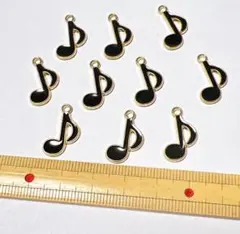 音符　エナメルチャーム　10個