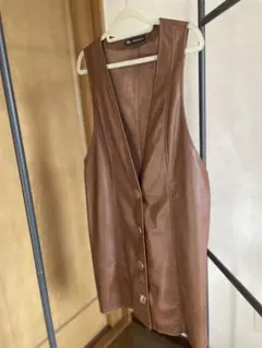 ZARA フェイクレザー　ワンピース　XS