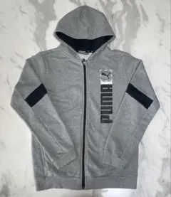 PUMA グレー フード付ジップパーカー ジャンパー キッズ160cm メンズ