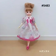 りかちゃん服　#5483　ワンピース　ハンドメイド　ポンタ