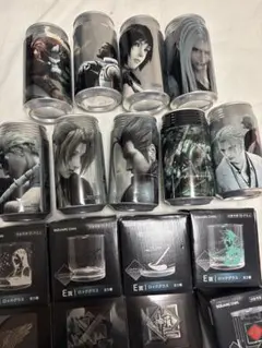 FF7 一番くじ D賞ピンバッジ×6 E賞ロックグラス全種　ポーション缶