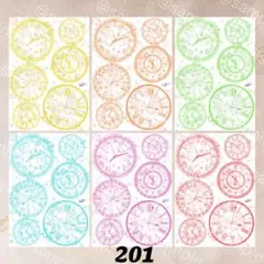 【No201】コラージュ素材シート　バブル時計