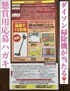 ダイソン掃除機等が当たる❣️懸賞応募ハガキ3枚