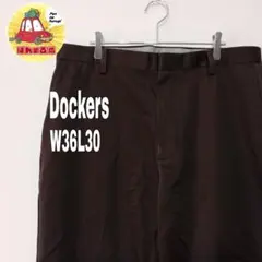 USA古着 Dockers　チノパンW36L30　ノータック　ブラック
