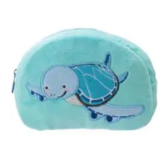 【新品未開封】ANA HAWAII ふわふわウミガメ刺繍ポーチ 小物入れ