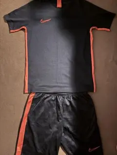 Nike サッカーウェアセット Lブラック/オレンジ