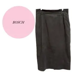 【ボッシュ】BOSCH♡高級感♡スカート♡スリットスエード風【40】L♡カーキ系