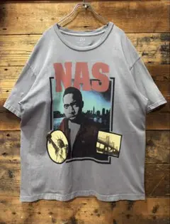 NAS ナズ × GAP　Tシャツ　(XL)　パイロットグレー　RAP TEES