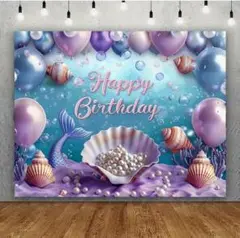 タペストリー 誕生日 背景布 マーメイド 海 人魚 夏 150×100 推し