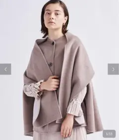 lanvin en bleuランバン オン ブルー ケープショートコート