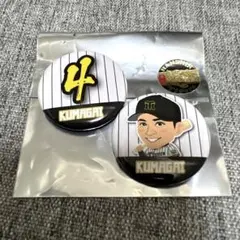 阪神タイガース 熊谷敬宥 缶バッジ ガラコロ 90th ロゴver.