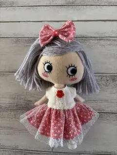 イルメールピンクのフリルドレスとリボンセット