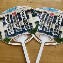 高校野球 応援うちわ2本セット　自衛隊デザインミニうちわ2本セット　パンフレット