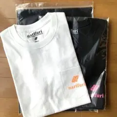 新品未使用　ナリフリ　ロゴマーク　半袖Tシャツ　白&黒２枚