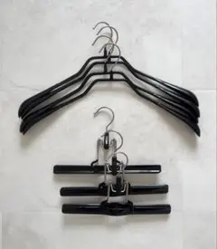【美品•匿名配送】MAWA ブラックハンガーセット