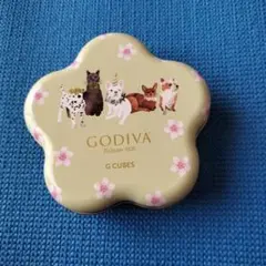 GODIVA G CUBES 花形缶 空き缶 お菓子 缶 ゴディバ 缶のみ